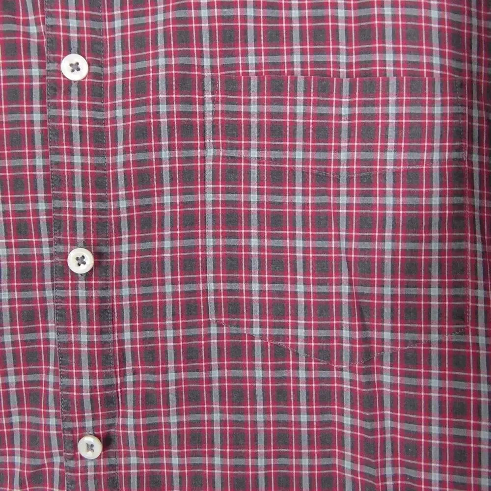 Billy Reid Shirt Mens SZ M Long Sleeve Button Up Tartan‎ Plaid Business Casual